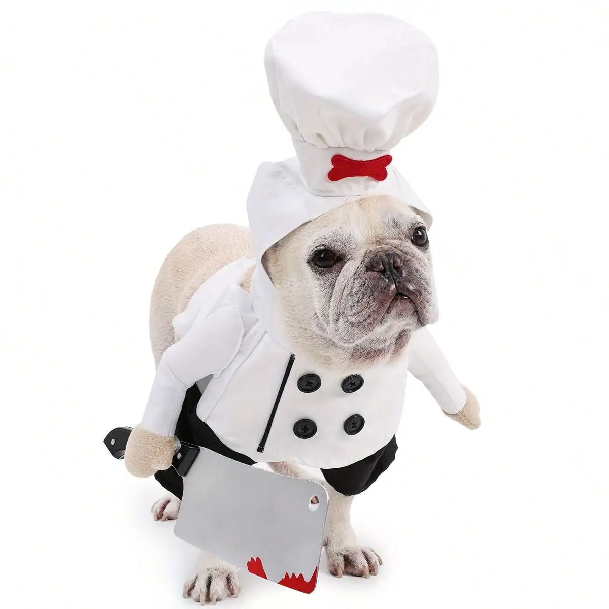 Dog Halloween Costumes, Dog Chef Costume Chef Hat Clothes Funny Holiday Clothes Outfit