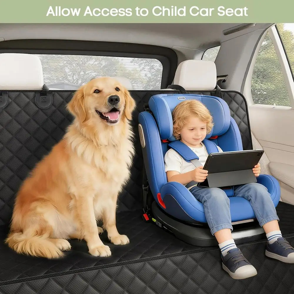 Car Seat Cover or Back Seat, Waterproof Pet Bench Seat Cover for Dogs, Nonslip Rear Seat Protector for Cars, Trucks, SUVs