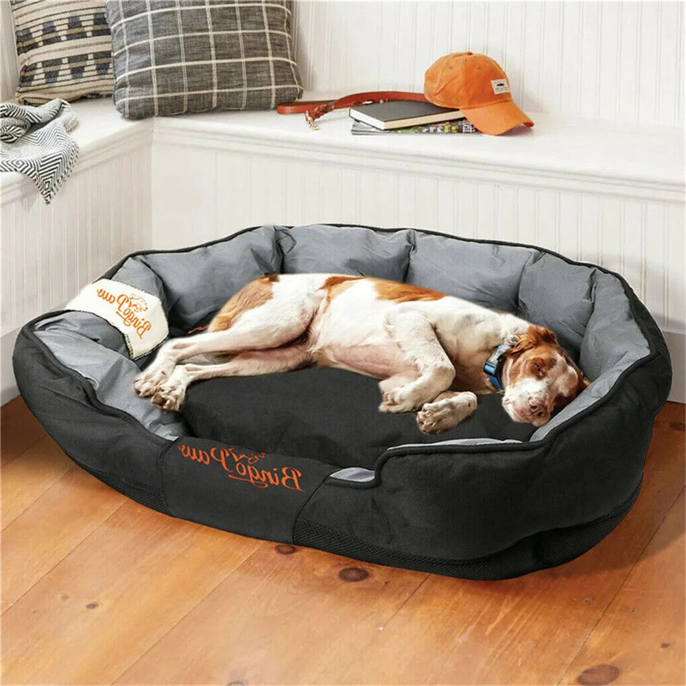 XXL, XL, L Orthopedic Sofa Dog Bed Waterproof Pet Mat Kennel Washable Pet Puppy Basket Cushion Removable fr Small, Medium, Large Dog