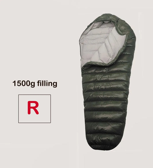 Cold Temperature Winter Sleeping Bag Down Sleeping Bag Winter Camping Equipment