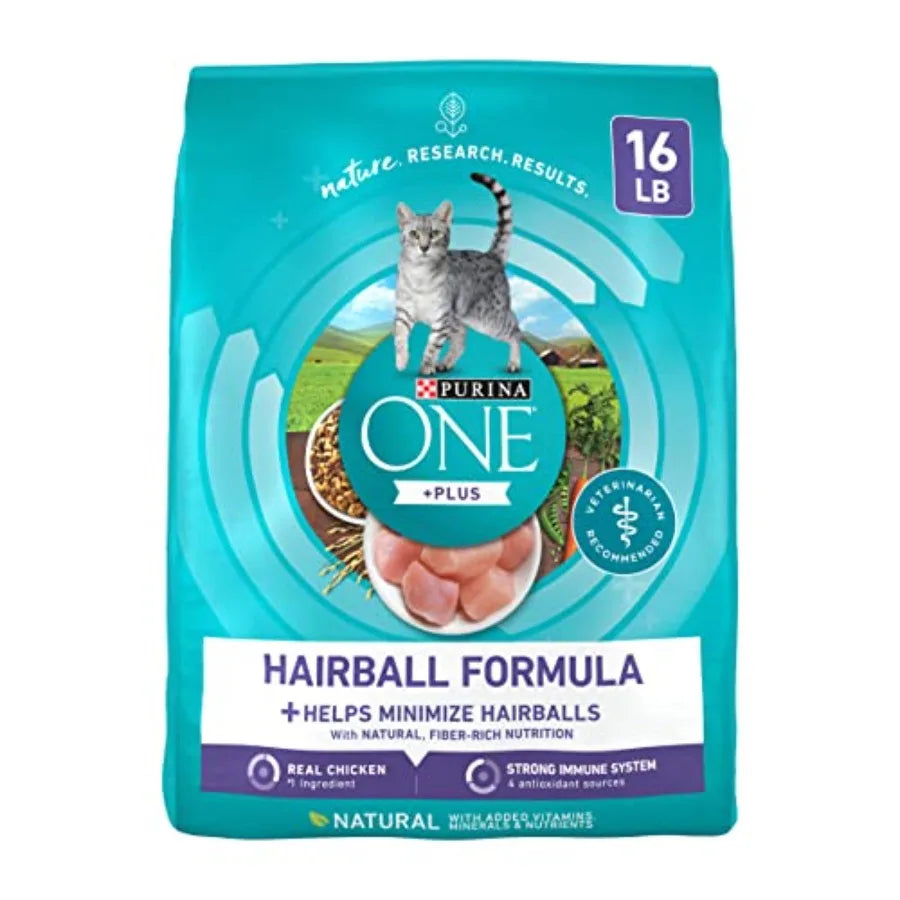 Natural Cat Food for Hairball Control, +PLUS Hairball Formula - 16 lb. Bag