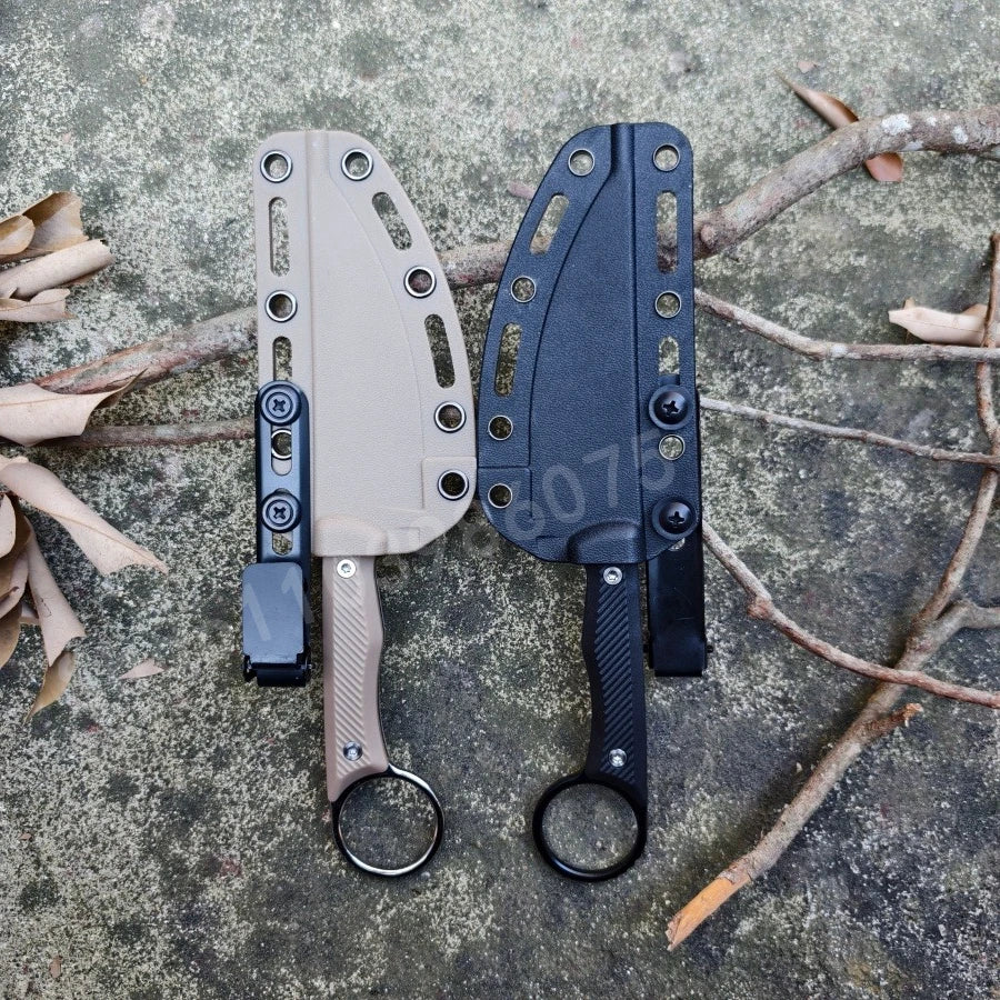 Sheathed Fixed Blade Made of 8Cr13Mov Steel A Nylon Fiber Handle and Is Lightweight and Durable Suitable for Camping Fishing
