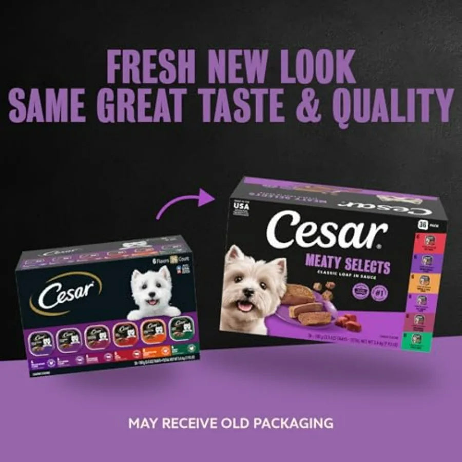 Wet Dog Food Classic Loaf in Sauce Grilled Chicken, Filet Mign, Porterhouse Steak, Beef, Chicken and Liver, and Turkey 3.5 oz.