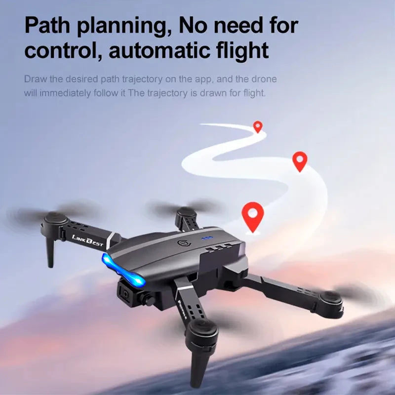 Dual Camera FPV Drone Optical Flow Hover Foldable RC Quadcopter APP Path Flight Beginner Drone Toy