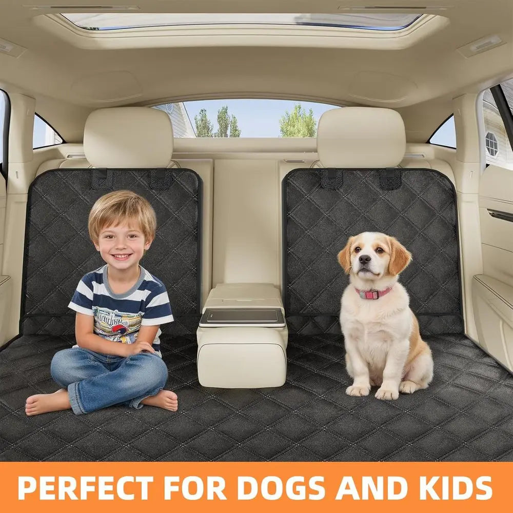 Car Seat Cover, Back Seat Pet Bed Mat Protector Waterproof Bench Seat Cover, Nonslip Pet Car Bed Dog Hammock for Car, SUV, Truck