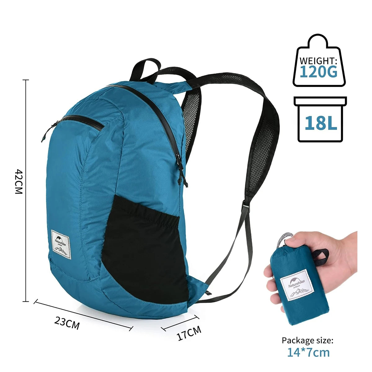 Outdoor Backpack Lightweight 18L for Travel Trekking Running Mountaineering Backpack Durable Hiking Daypack