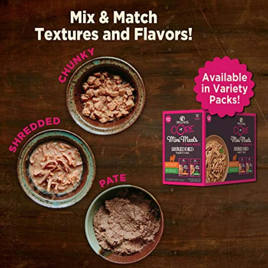 CORE Small Breed Mini Meals in Gravy Adult Wet Dog Food, Grain Free, Natural, and Turkey Dinner Recipe, 3 oz, Pack of 12 Pouche