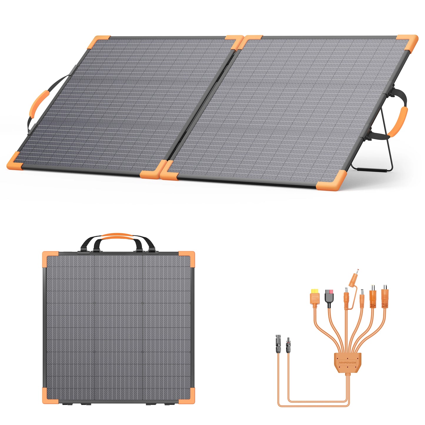 400W/200W/100W Bifacial Solar Panel Foldable Solar Charger IP68 Waterproof Solar Generator Camping RV Emergency Supply