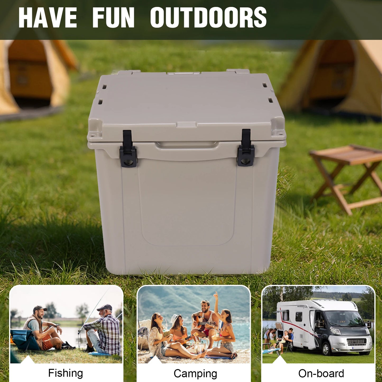 5L Insulated Rotomolded Coolers with Wheels and Handle Roller Cooler with Leak-Proof Tight Latches for Beach Camping Fishing