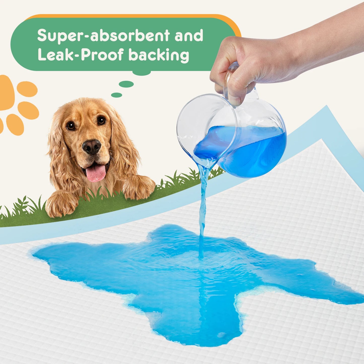 150 Count 22" x 22" Super Absorbency Disposable Underpads Leakproof Quick Drying Disposable Pads for Dogs Puppy Cat Pee Pads