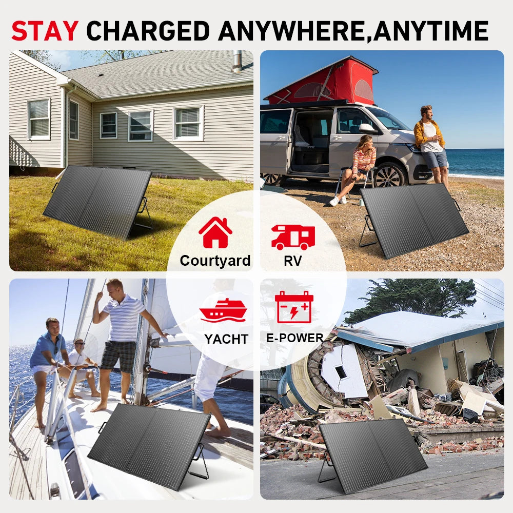 100W Portable Foldable Solar Panel Kit | For Camping/RV/Emergency | Includes 12V Controller