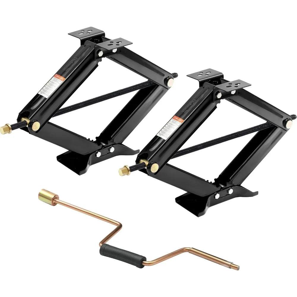 RV Scissor Jack Stabilizer 6500 lb Heavy Duty 24 RV Trailer Stabilizer Leveling Scissor Jack for RV Camper with Crank Handle