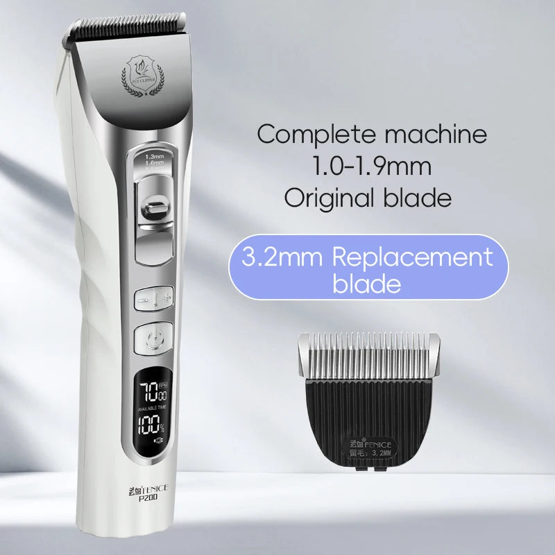 New Upgrade 5000mA Capacity Cordless LCD Screen Pets Dog Grooming Clippers Rechargeable Haircut Shaver for Trimming Salon