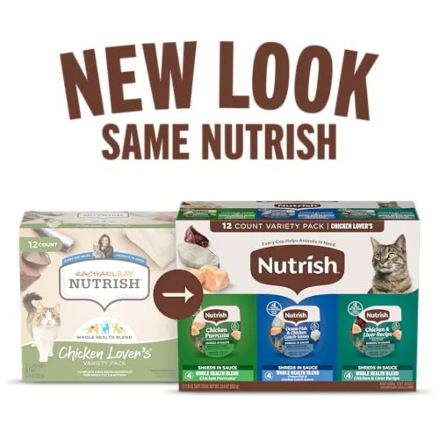 Grain-Free Lover's Whole Health Blend Variety Pack Wet Cat Food. Cup, 12 Count