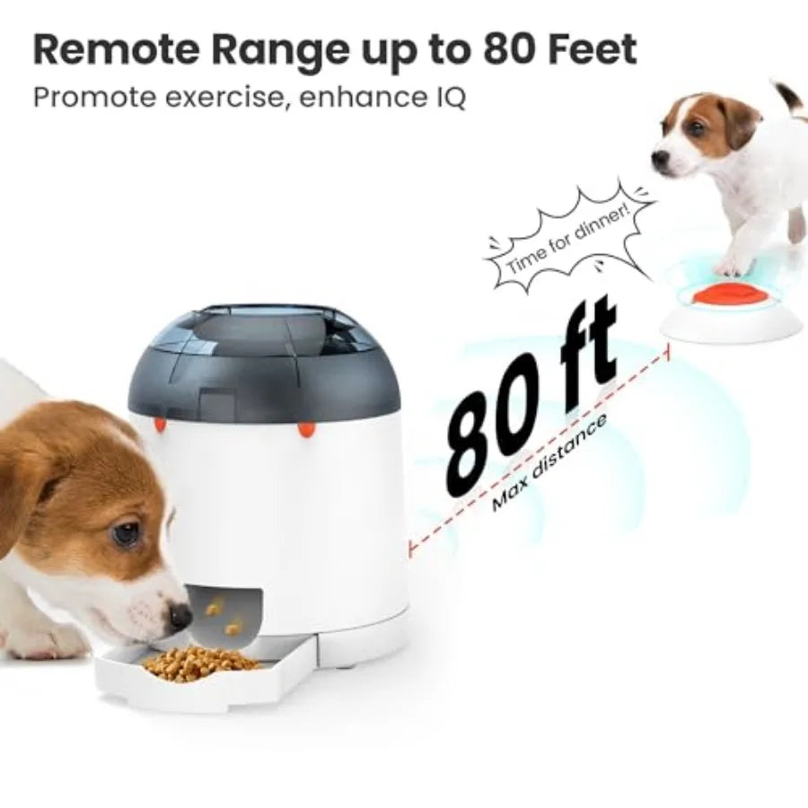 Dog Puzzle Feeder Toy, Interactive IQ Training, Electronic Treat Dispenser, Automatic Rechargeable with Remote for Food Dispensers