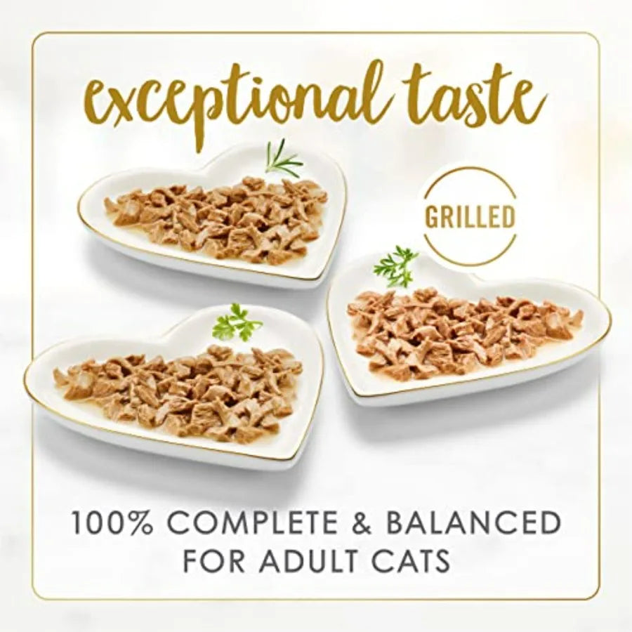 Grilled Wet Cat Food Poultry and Beef Collection Wet Cat Food Variety Pack - Pack of 24/3 oz. Cans