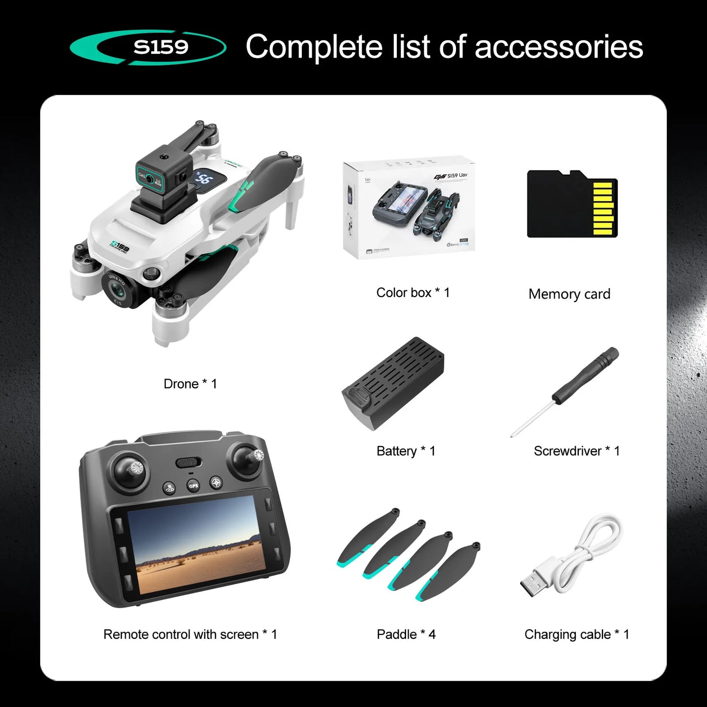 GPS Brushless Drone Dual Camera 5G Transmission 2KM Range Optical Flow Hover Intelligent Follow Drop Resistant Aerial RC Drone