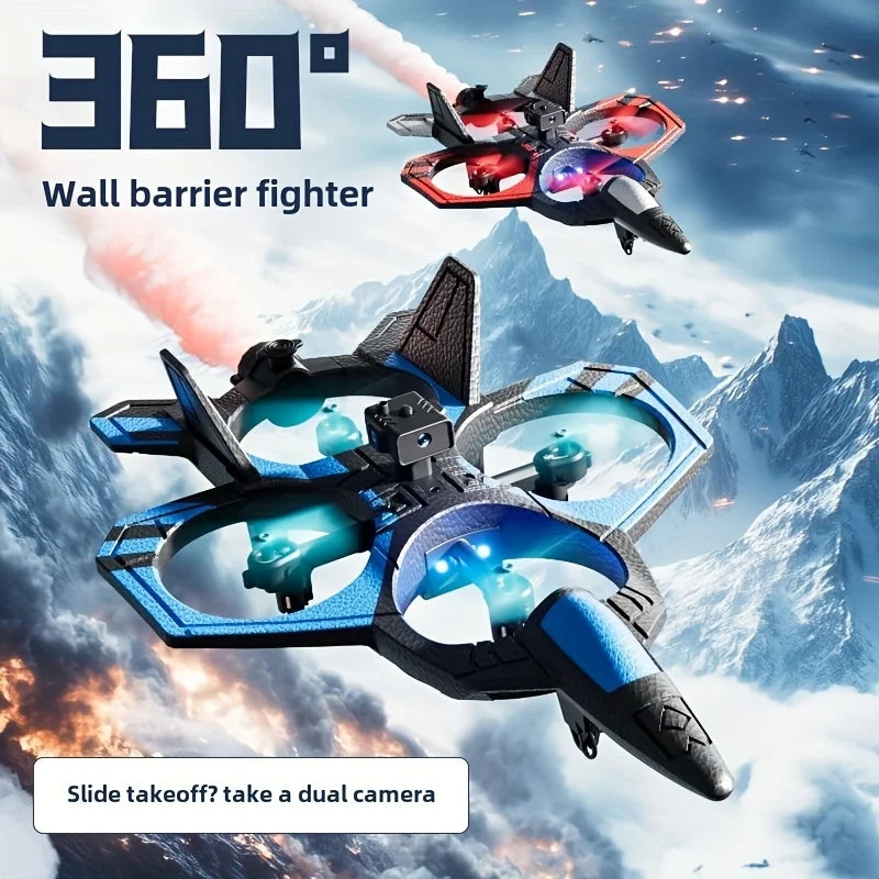 American New Type Remote Control Combat Plane With Missile Launching, Camera Equipped, Quadcopter Fighter Drone Model Toy, Outdoor