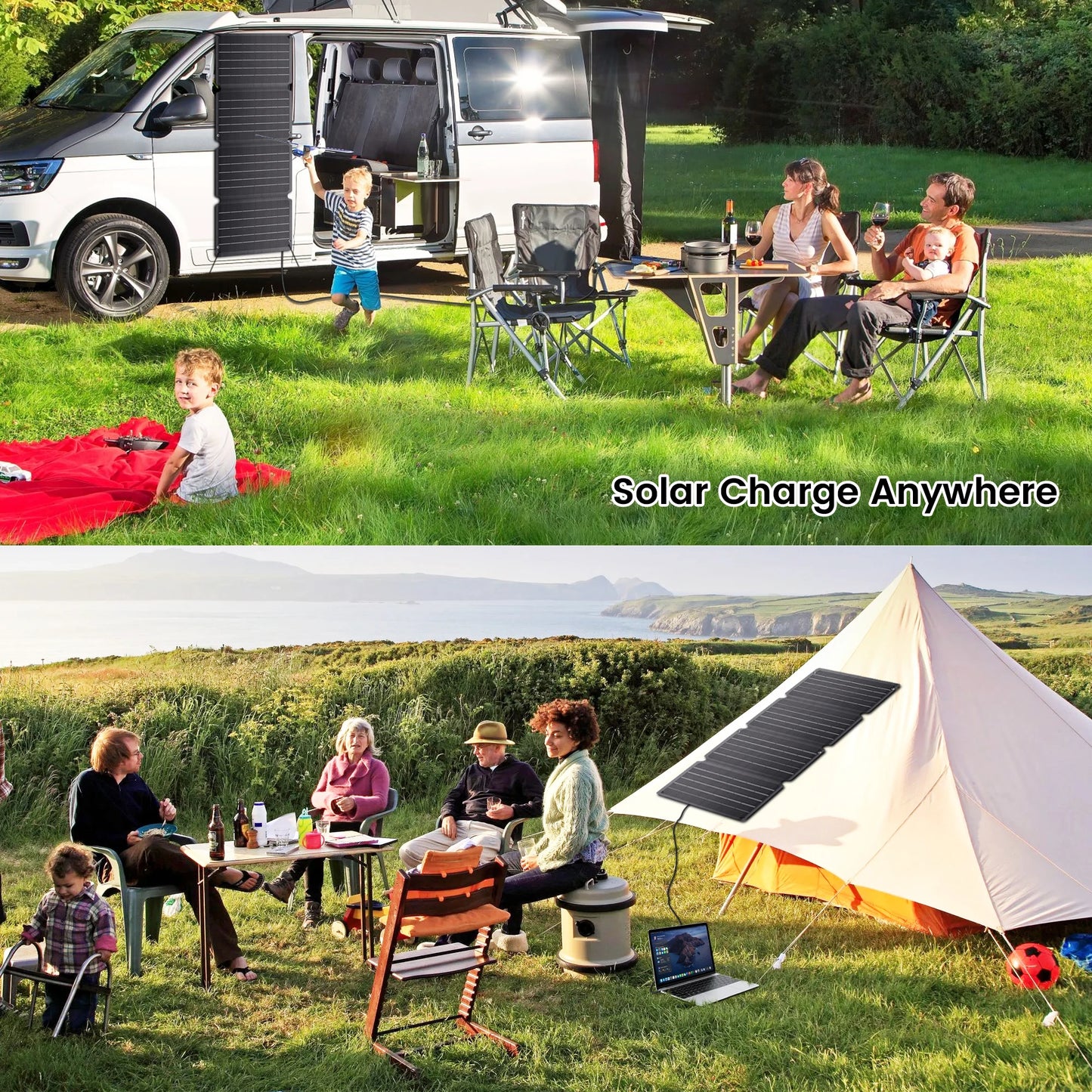 36W 14V ETFE Portable Solar Panel Foldable Folding Solar Charger MPPT with DC USB Phones Tablets Outdoor Camping Hiking