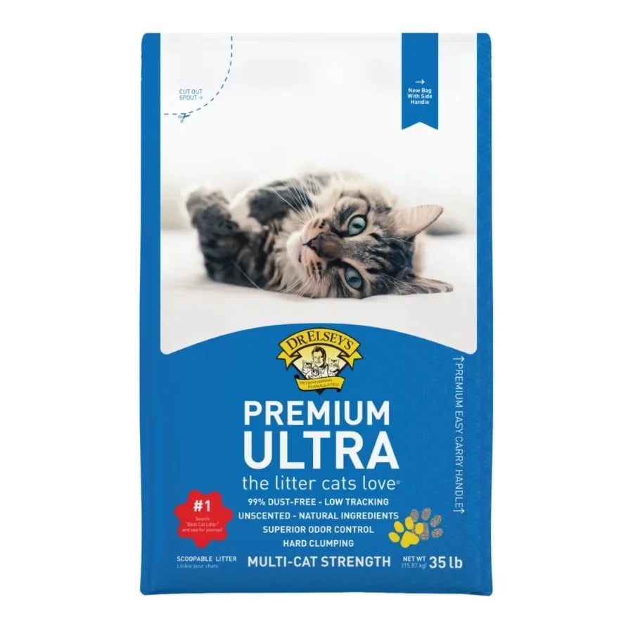 Premium Ultra Unscented Clumping Clay Cat Litter 35 lb. Bag