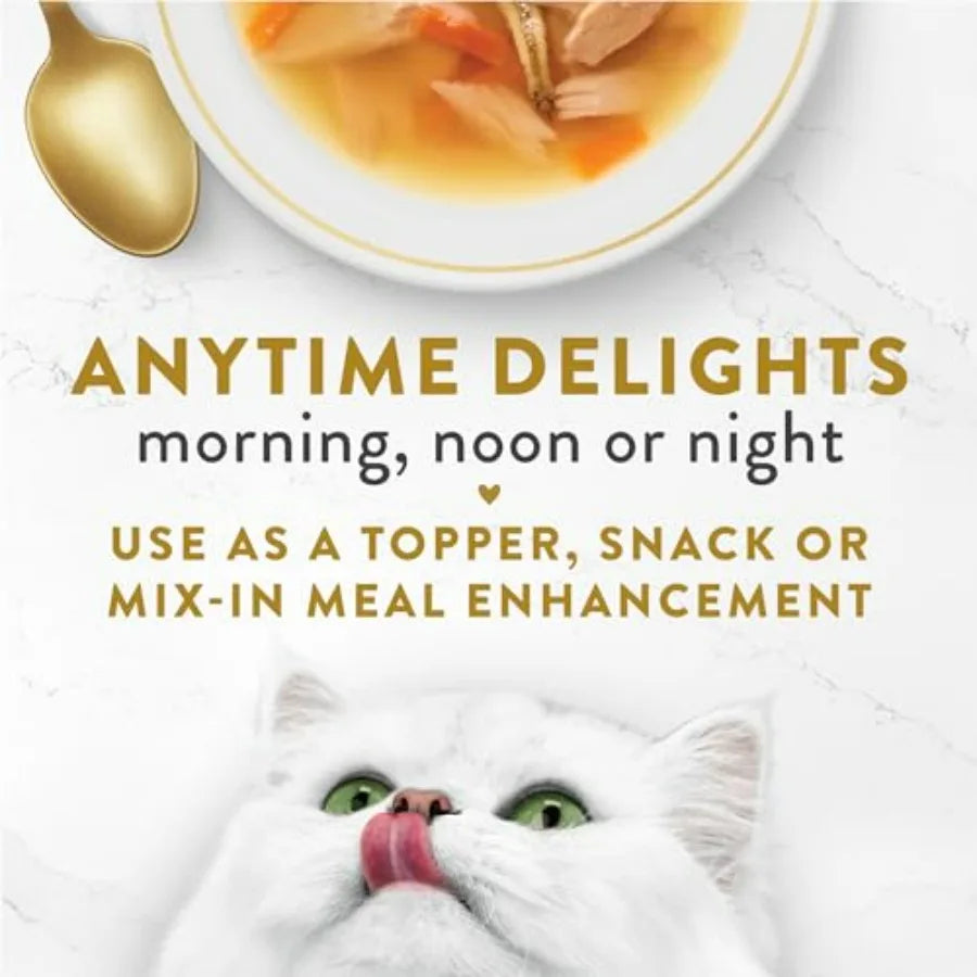 Fancy Feast Lickable Wet Cat Food Broth Complement Classics Collection Variety Pack - Pack of 12 1.4 oz. Pouches