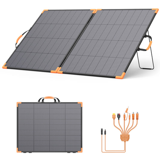 400W/200W/100W Bifacial Solar Panel Foldable Solar Charger IP68 Waterproof Solar Generator Camping RV Emergency Supply