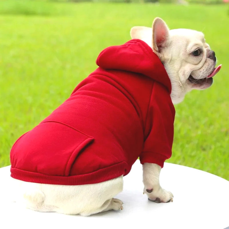 Dog Winter Hooded Sweatshirt for Small, Medium Puppy Pet Coat Cat Jacket Clothes Chihuahuas French Bulldog Costume