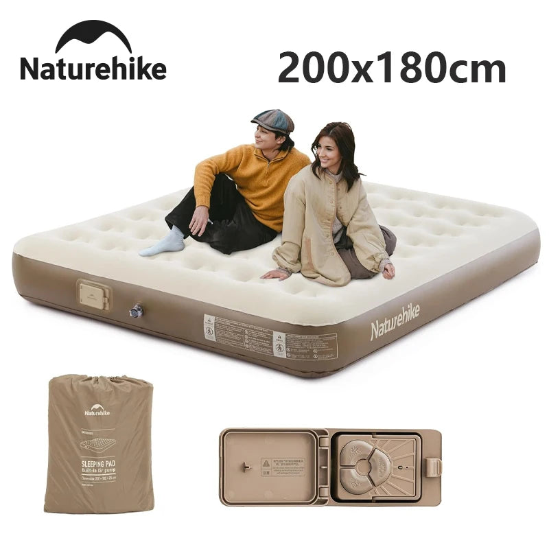 Camping Mattress 3 Person Air Bed with Built-in Pump Outdoor Travel Beach Air Mattress Sleeping Mat 25cm Thickened
