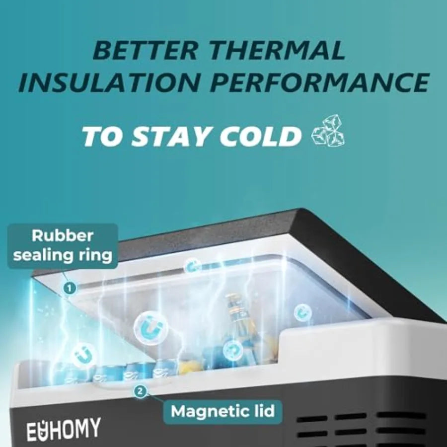 12 Volt Refrigerator, 19QT 18L Compressor Electric Cooler APP Control, Car Fridge -468, Portable Refrigerator 12/24V DC 100-240