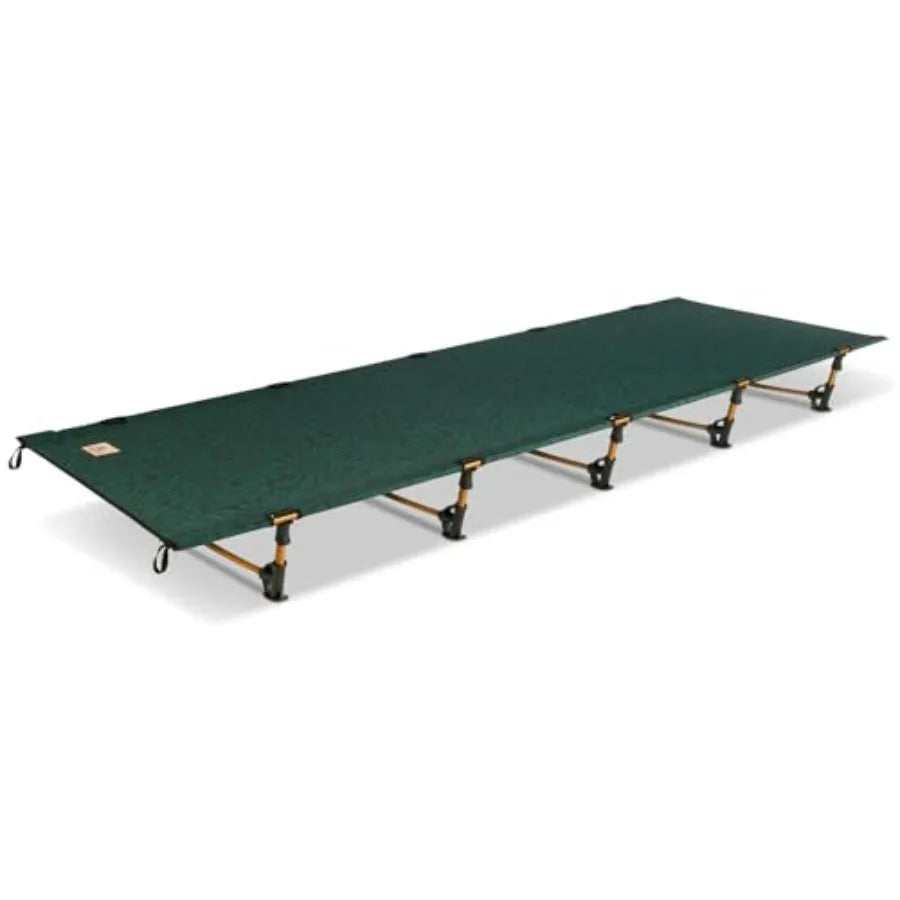 Lowdown Camping Cot for Tent and Car Camping, Aluminum Frame, Fern Green, Lightweight and Compact Carry Size