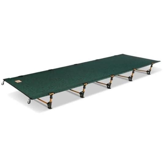 Lowdown Camping Cot for Tent and Car Camping, Aluminum Frame, Fern Green, Lightweight and Compact Carry Size
