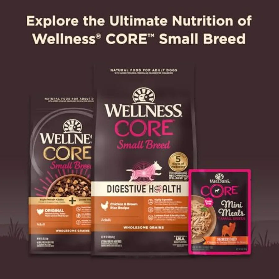 CORE Small Breed Mini Meals in Gravy Adult Wet Dog Food, Grain Free, Natural, and Turkey Dinner Recipe, 3 oz, Pack of 12 Pouche