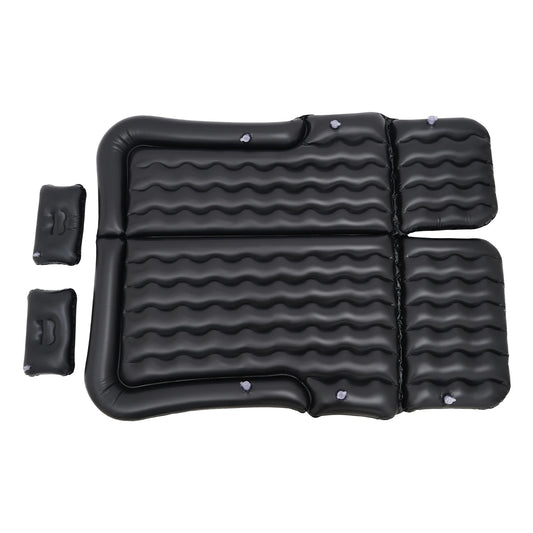 Black PVC Soft Sturdy Inflatable Cushion SUV Air Mattress Great Car Air Cushion For Sleeping Relaxing Camping Road Trips Etc