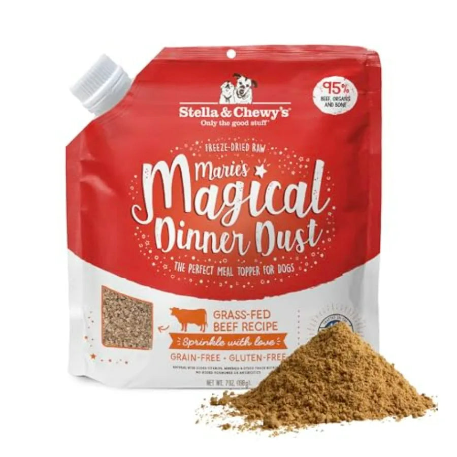 Freeze-Dried Raw Marie's Magical Dinner Dust - - Premium Dog Food Topper with Organic Fruits and Vegetables - Perfect for Picky Dogs