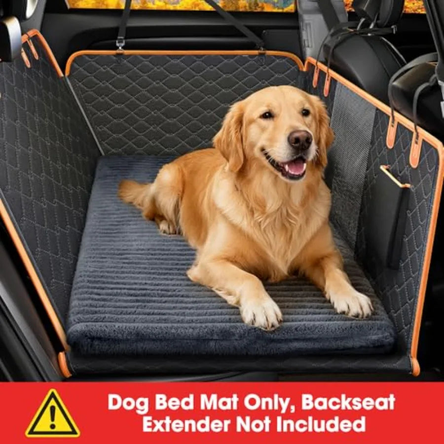 Backseat Pet Bed Mat Non-Slip Dog Bed for Car Back Seat Washable Travel Pet Mat with Removable Cover Dog Seat Covers Protector