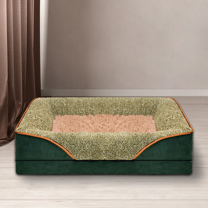 An Oversized Dog Bed Removable Washable for All Seasons, Pet Bed Sofa, Comfortable and Soft Cat Sofa Bed With Raised Edges