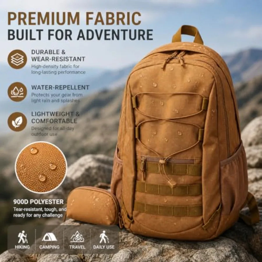 Hiking Travel Backpacks Men and Women, Lightweight Waterproof Laptop Backpack Outdoor Camping Backpack Hiking Daypack for Travel