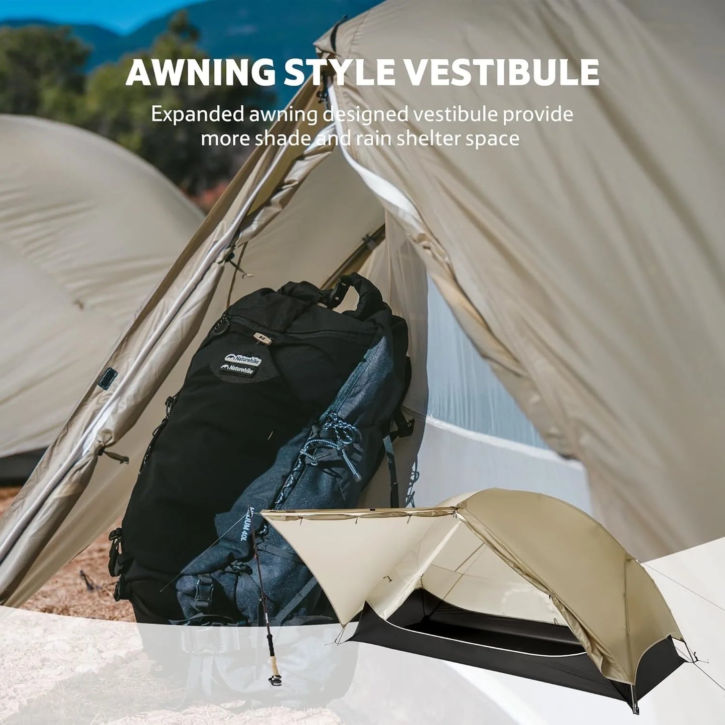 1 Person Tent Ultralight Camping Tent Outdoor Travel Double Layer Waterproof Tent 3 Season Hiking Tent