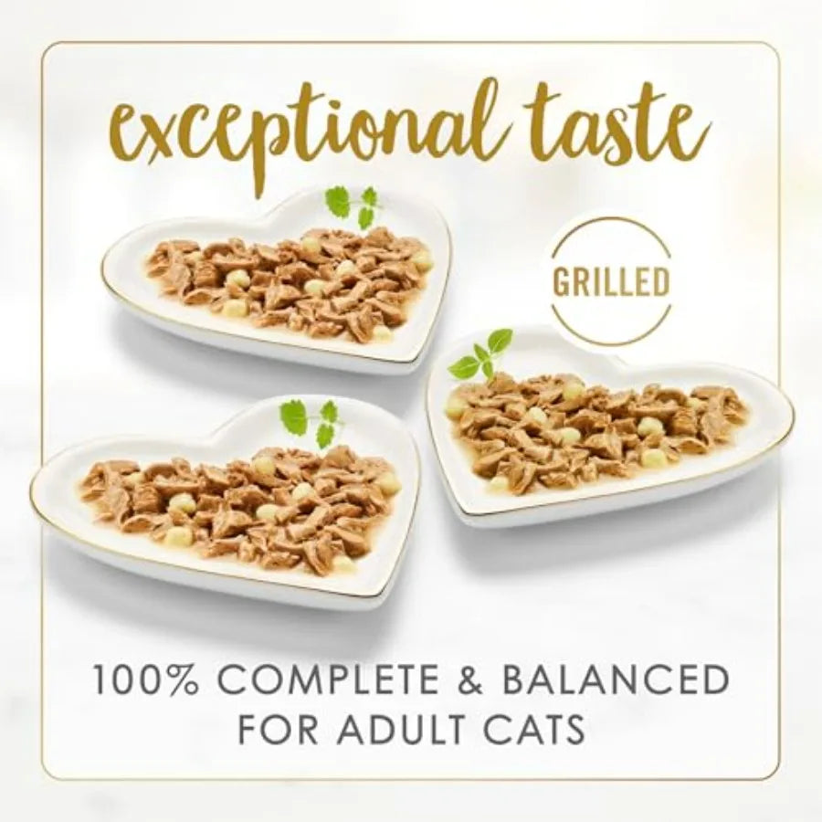 Delights with Cheddar Grilled Chicken, Turkey, or Whitefish and Cheddar Cheese Feast in Gravy Wet Cat Food Variety Pack - 24/3 Oz Cans
