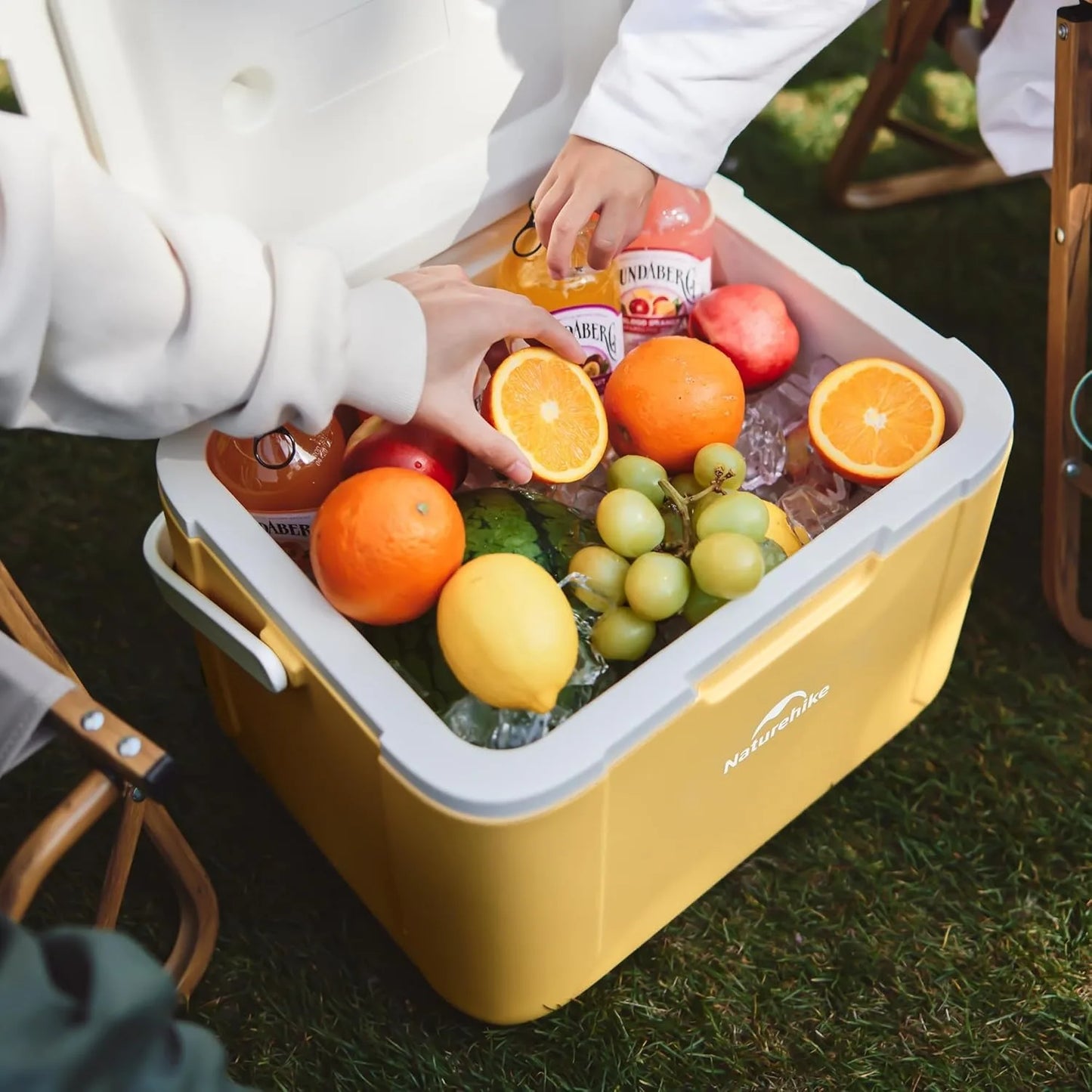 18L Cooler Box Portable Insulated Ice Chest Box Outdoor Picnic Food Cold Preservation Box Fishing Barbecue