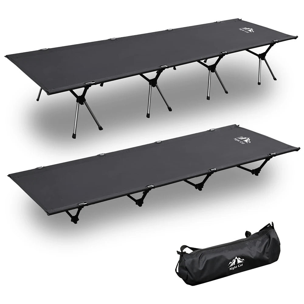 Camping Cot Bed - Portable Folding Sleeping Cots for Adults 1-Person Outdoor Elevated Off-Ground Beds Easy Set-Up