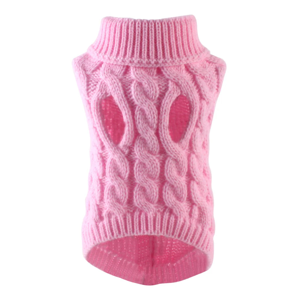 Classic Solid Chihuahua Puppy Dog Sweater for Small Dogs Winter Warm Pet Clothes Yorkshire Schnauzer Pullovers
