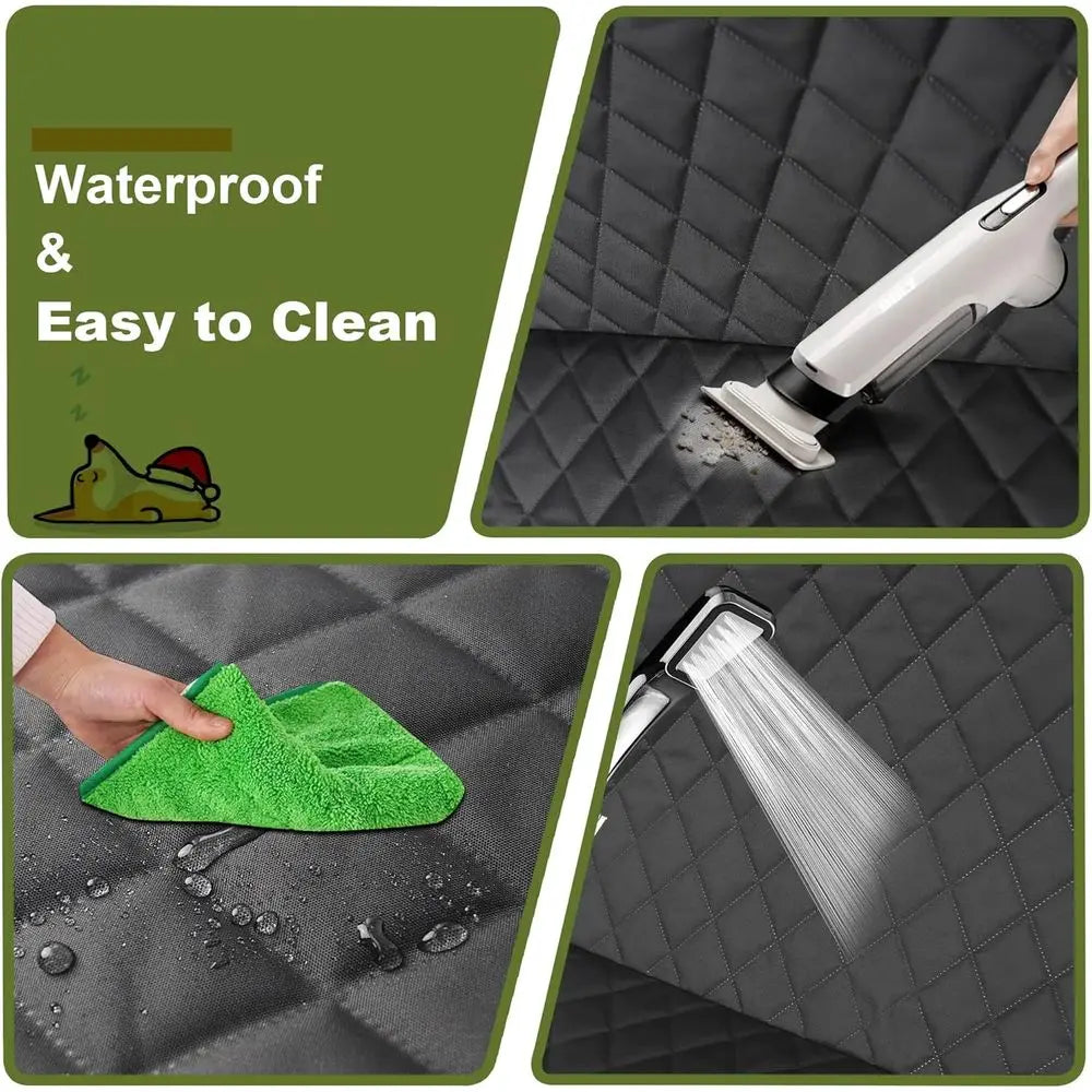 2 Packs Car Front Seat Cover for Dogs, Waterproof Pet Car Seat Protector, Nonslip Scratch-Proof Dog Seat Cover for Cars, Trucks