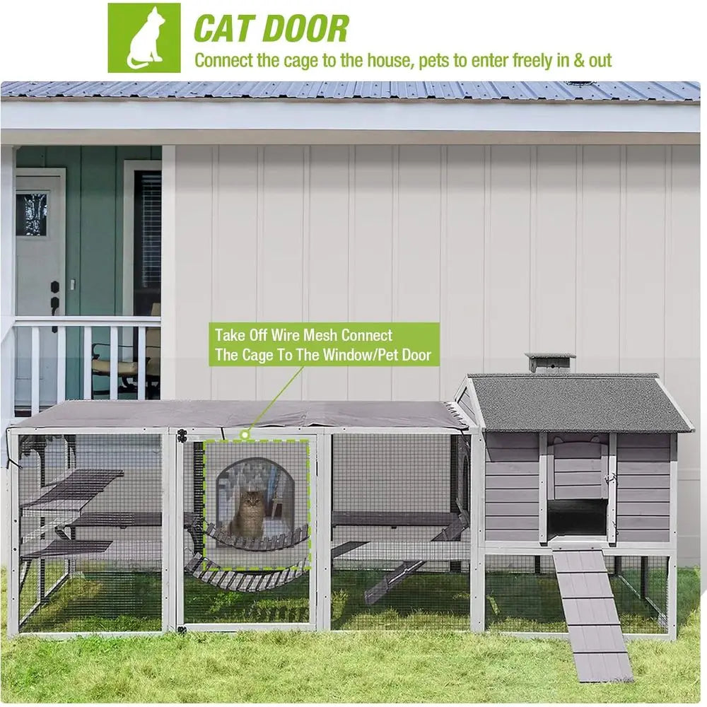 Large Outdoor Cat Enclosure: Versatile Cat House for Feline Adventures