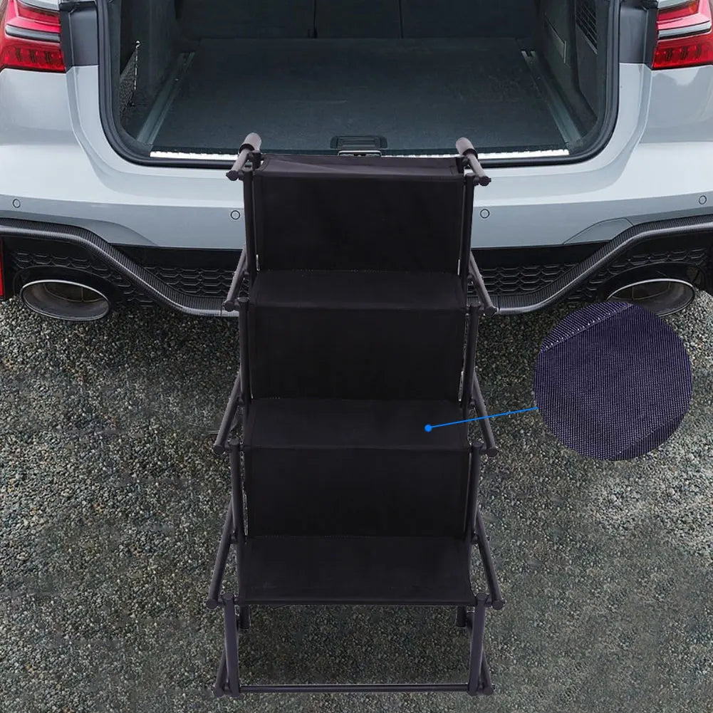 4 Steps Pet Ramp Foldable Dog Pet Ramp With Nonslip Surface Pet Ladder Dog Car Steps Folding Pet Stairs Ramp for Car