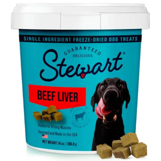 100% Beef Liver Dog Treats, 1 Tub, ~315 Pieces, Freeze Dried Raw, Single Ingredient, 50% Protein Training Treats or Meal Topper