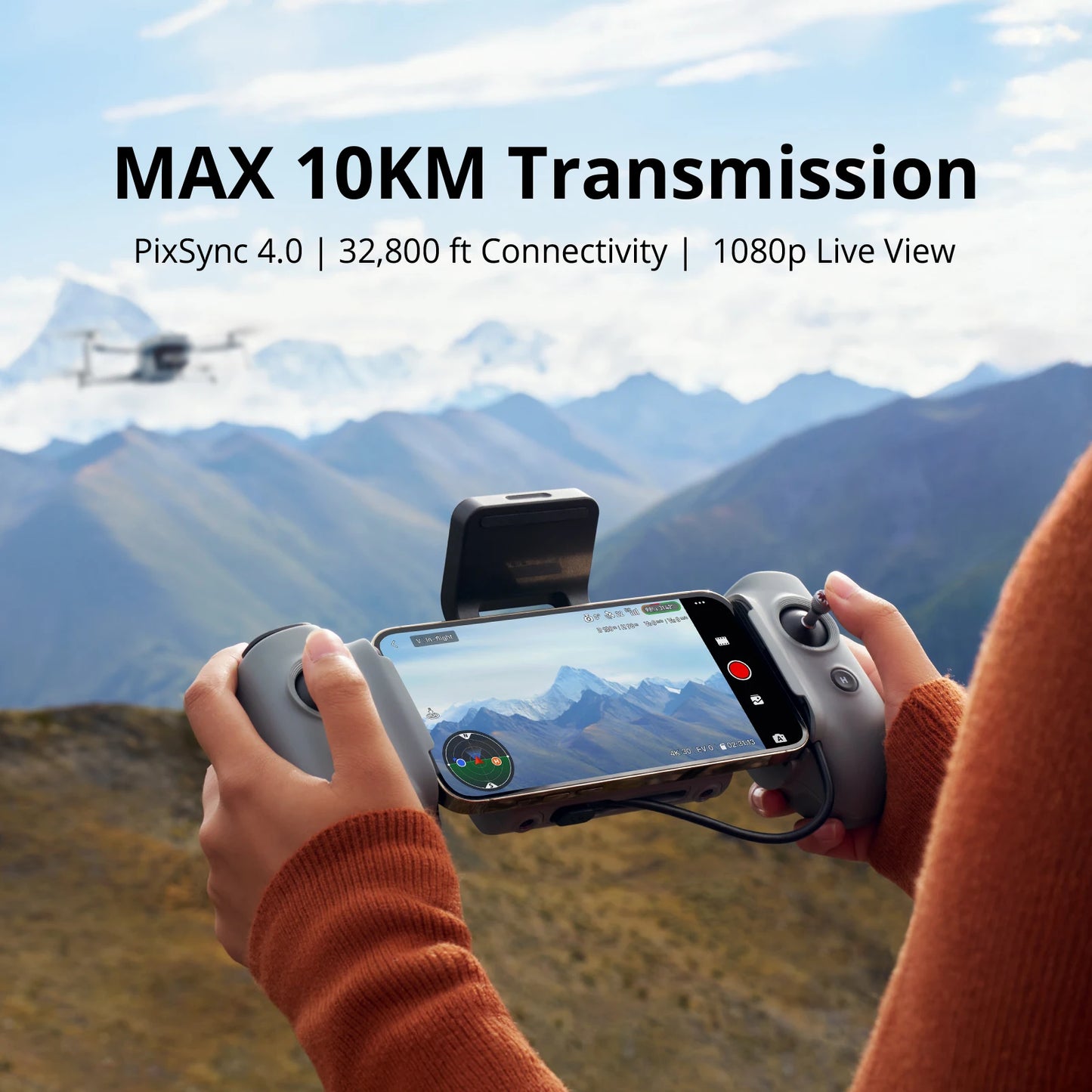ATOM 2 Camera Drone, 4K HDR Video, 8K Photo, 3-Axis Gimbal, Under 249g, Vertical Shooting,10-KM, AI Night Shot, AI Track