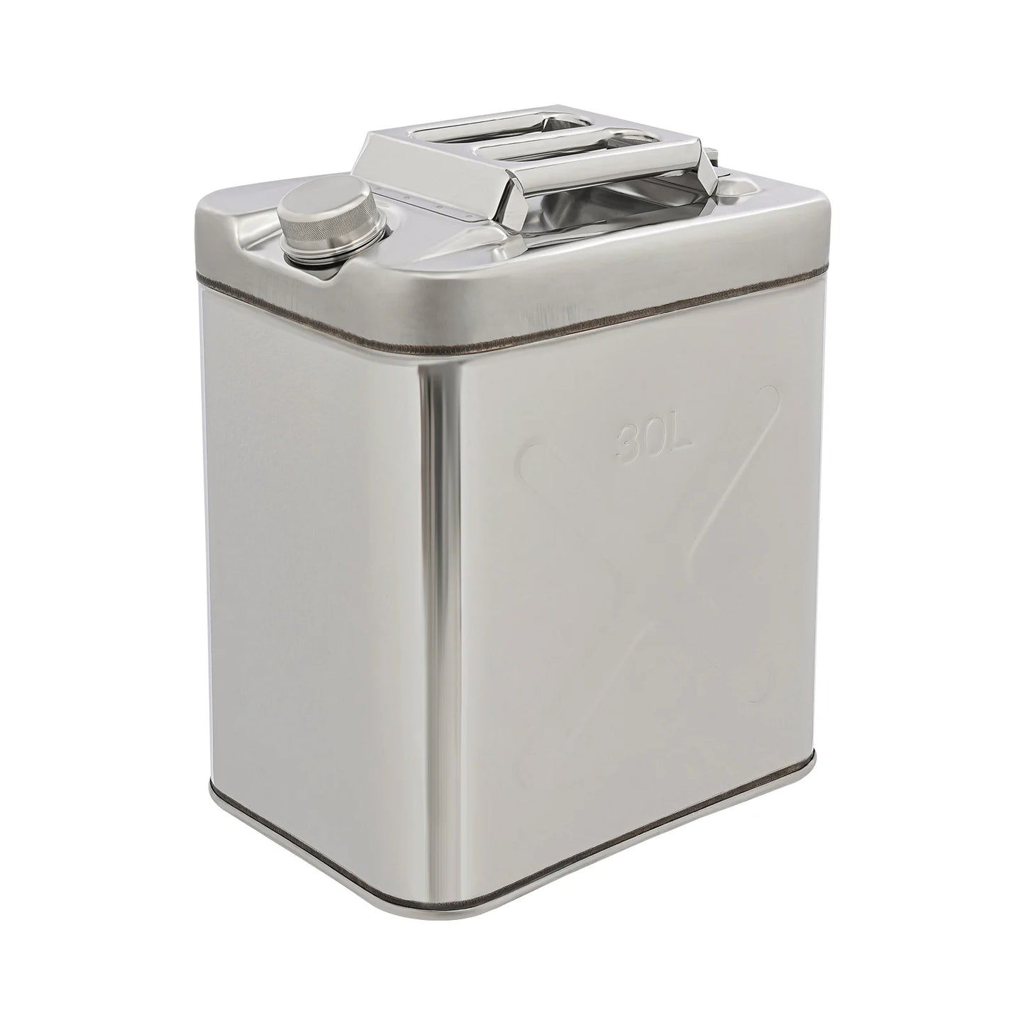 304 Stainless Steel Water Container 7.93 Gal, Portable Water Tank Oil Tank with Pouring Hose & Air Vent for Outdoor RV Camping