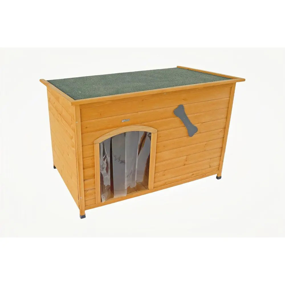 Wooden Doghouse or Small, Medium, Large Dogs, Waterproo, Outdoor/Indoor Kennel,Puppy Shelter with Elevated loor (Natural, M)