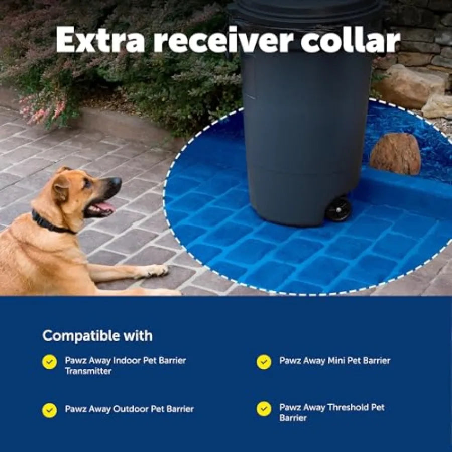 Away Indoor/Outdoor Extra Receiver Collar for Cats and Dogs for Wireless Pet Barrier System